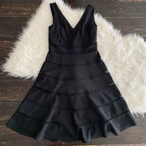 White House black market stripe a line dress